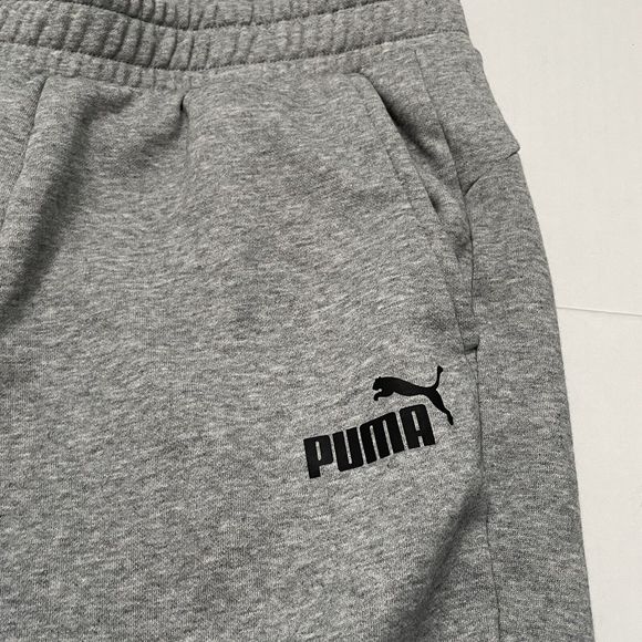 Mens PUMA Athletic Fleece Lined Sweats Sweatpants Sz L  Heather Gray Inseam 28” - Picture 7 of 10